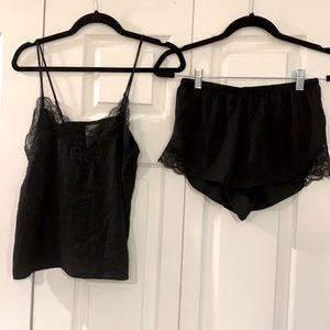 H&M silk and lace sleep set size XS